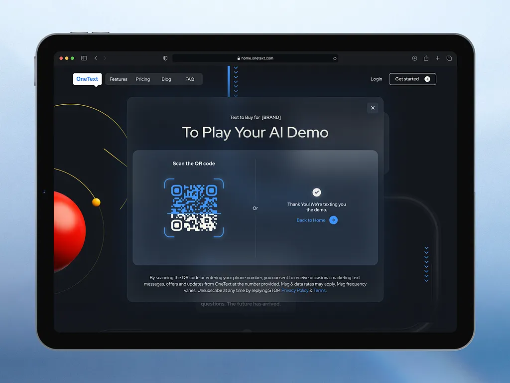 OneText design interface preview 3